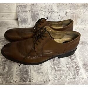 Nunn Bush Men's 13M Dress Flex Brown Lace Up Oxfords Shoes Comfort Gel